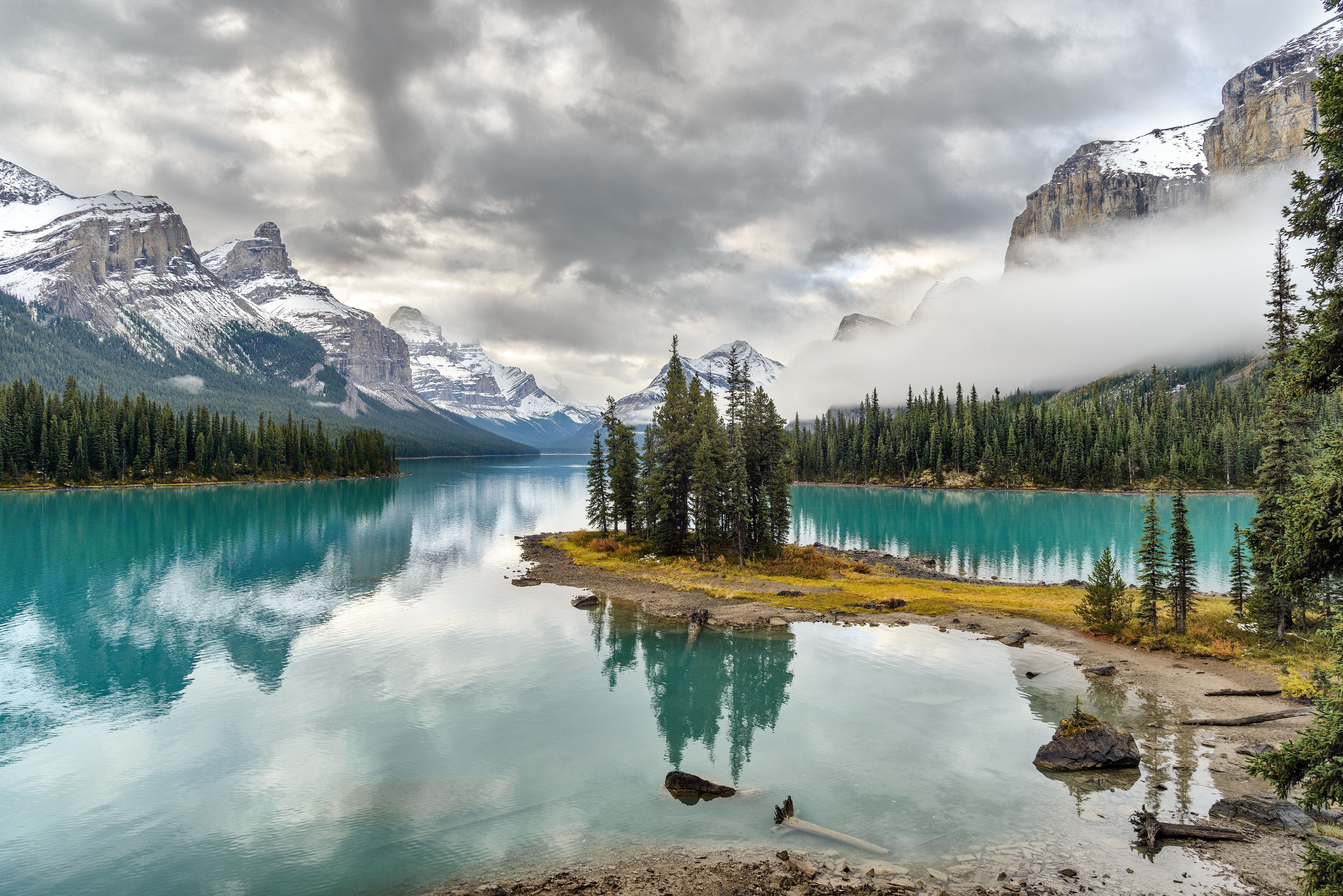 Spirit Island on Maligne Lake, Jasper National Park